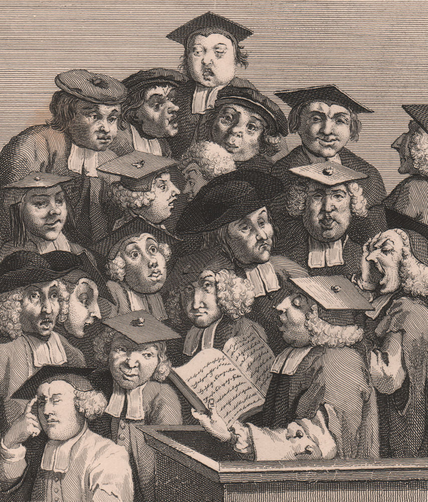 'The Lecture'. After William HOGARTH 1833 old antique vintage print picture